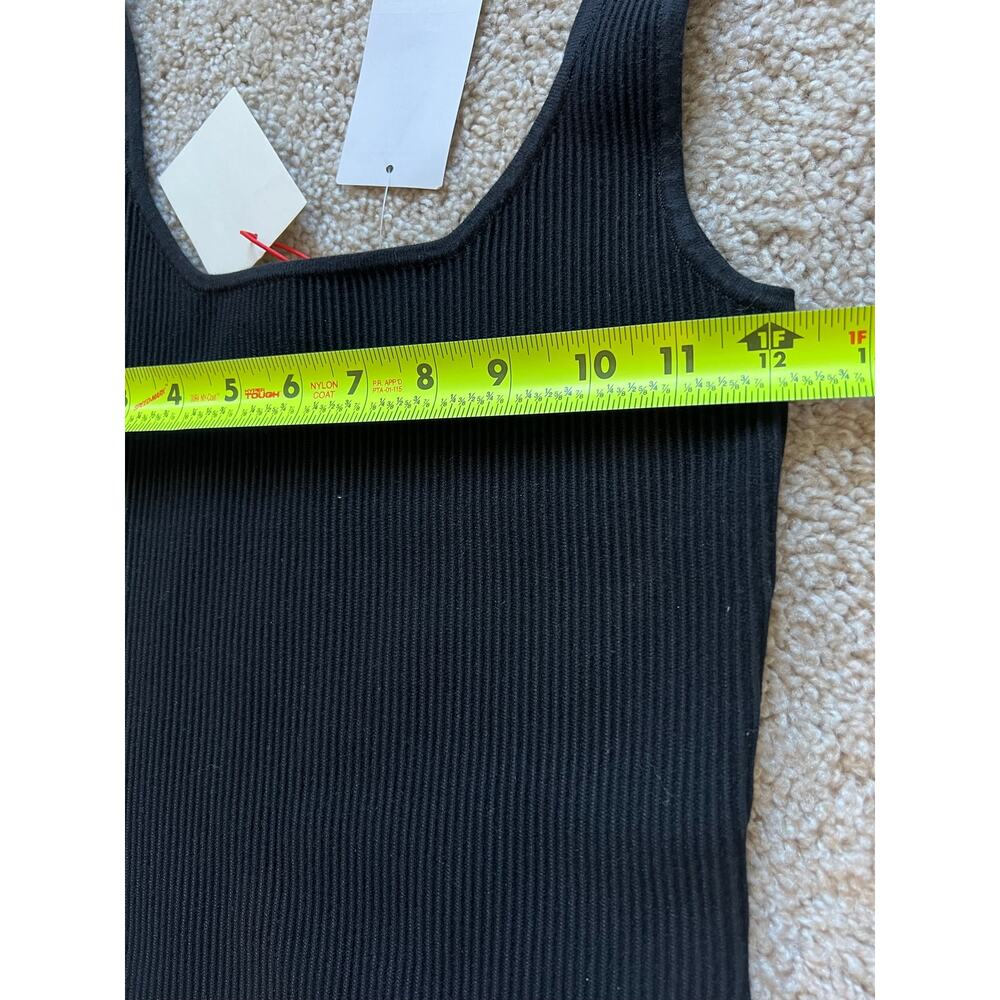 2 Pack Open Edit Ribbed Knit Soft Tank Top NWT Black Cream Square Neck Size S - Picture 4 of 7